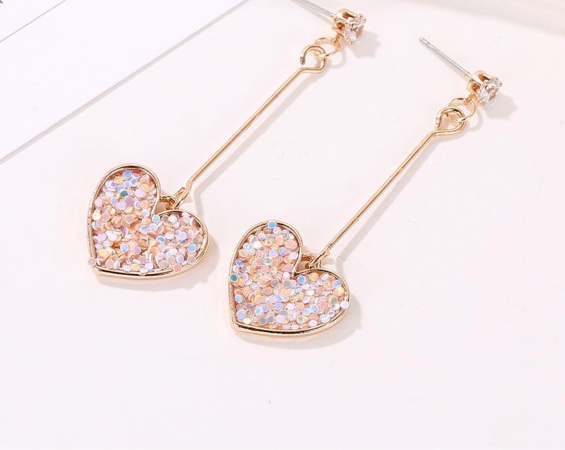 Heart drop earrings