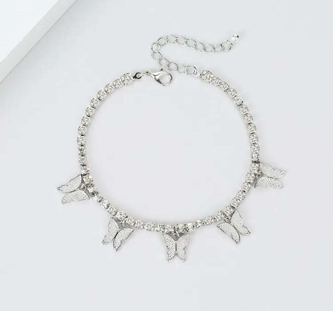 Butterfly anklet